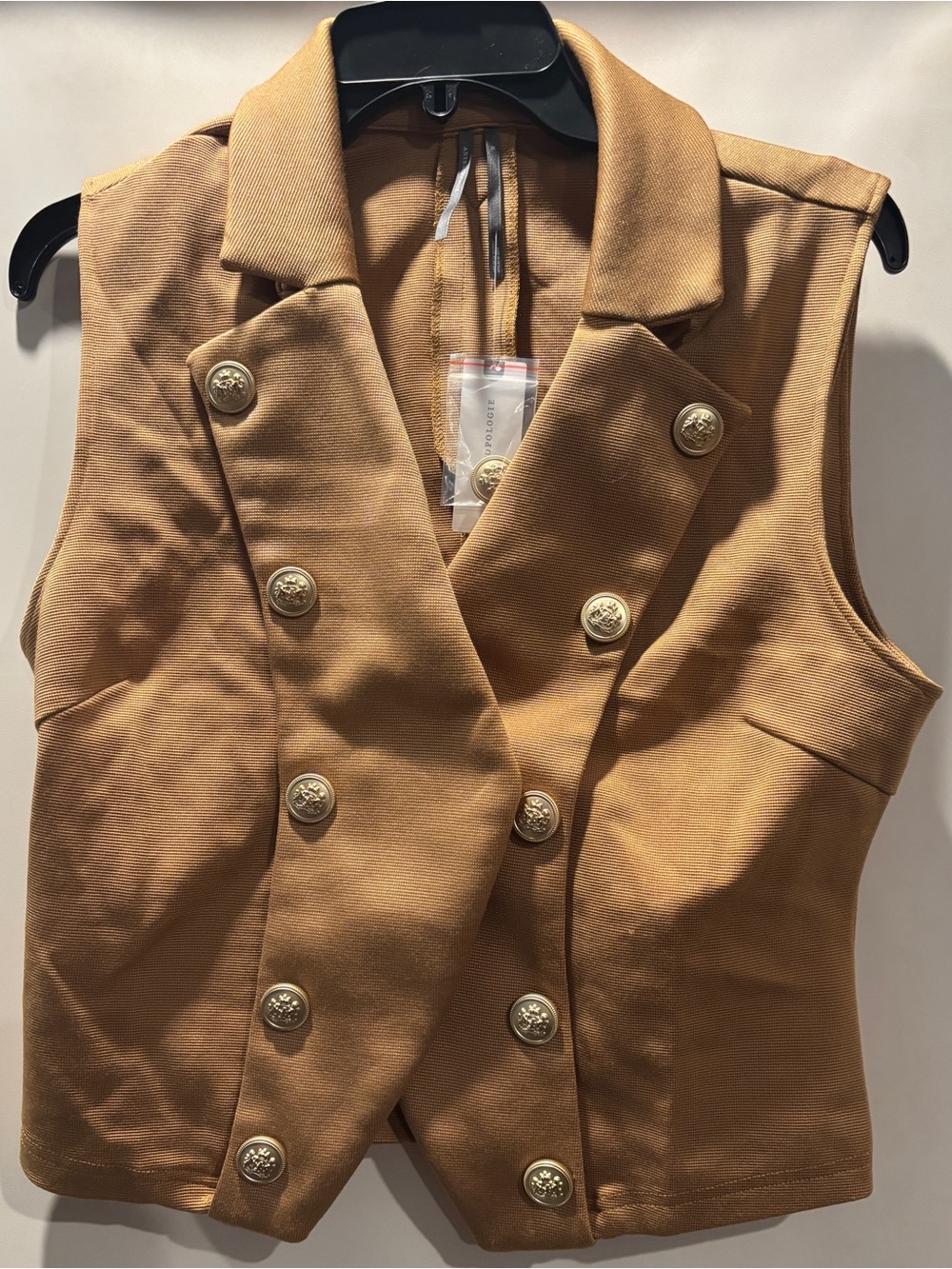 By Anthropologie Sergeant Vest, size medium camel color new